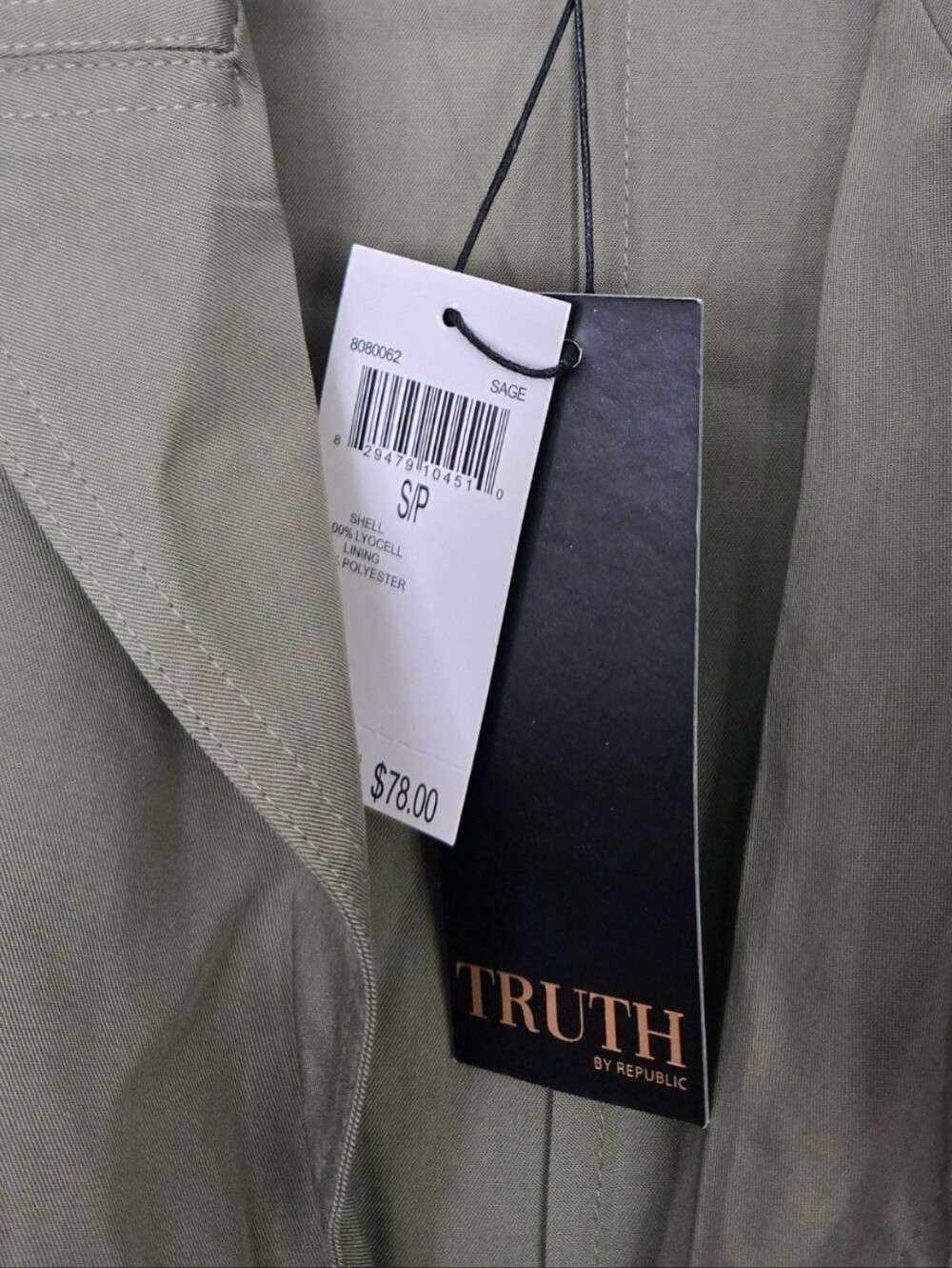 ✨🌿 NWT Truth by Republic Sage Green Duster Jacket | Size Small | Lightweight Op - Picture 6 of 8